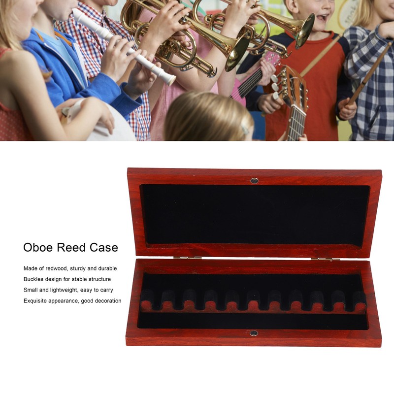 Oboe Reed Case Redwood Storage Box Large Capacity Woodwind Reed
