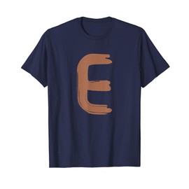 Creative Bold Leather Letter E - Design - Alphabet - Marker T-Shirt