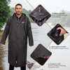 HANMENGXUAN Men's Rain Jacket with Hood Waterproof Ultra-Lite Long Safety