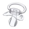 Landofgenie Large Shield Adult Size Pacifiers Butterfly Shape Transparent Design