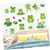 HAPINARY Cute Frog Wall Decals 4 Sheets Frog Wall Sticker