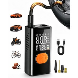 LAYOXON Tire Inflator Portable Air Compressor for Car Tires, 150 PSI Cordless Portable Air Compressor with Digital Pressure Gauge, Auto Shut-Off, LED Emergency Light for Roadside Emergencies