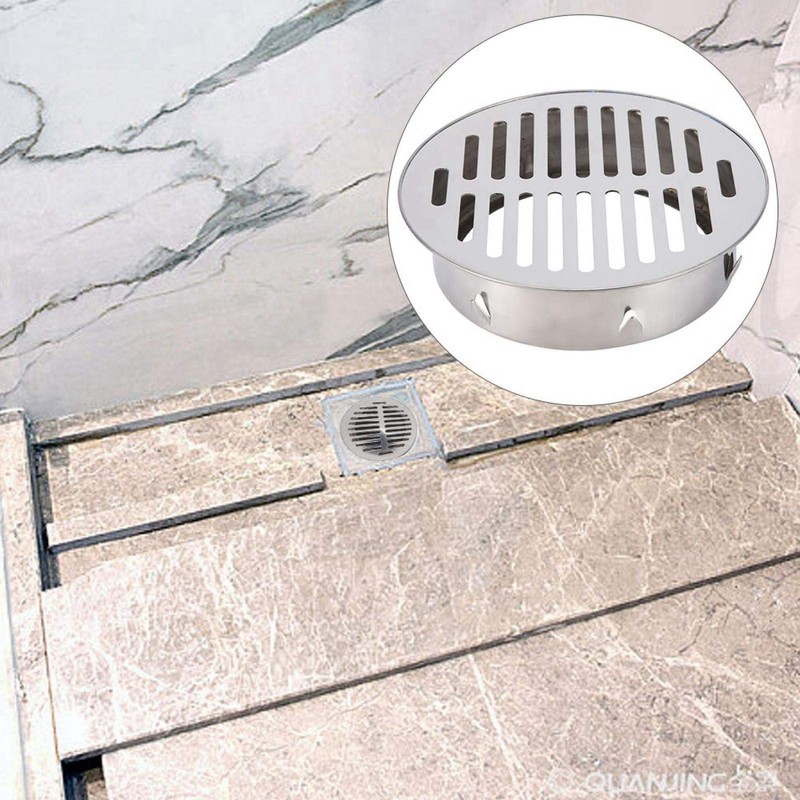 Nivvity Anti Blocking Balcony Floor Drain Stainless Steel Outdoor (160