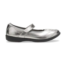 Hush Puppies Kids' Unisex HP-Reese Mary Jane Flat, Pewter, 04.5 M US Big Kid