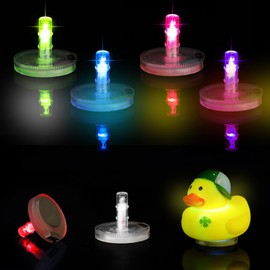 Light Up Duck Plug，Led Lamp Rubber Duck Mount, 16 Luminous Modes On-Off Control Flock Locker Rubber Duck Holder for Car Dash and Fixed Display (4 PCS)