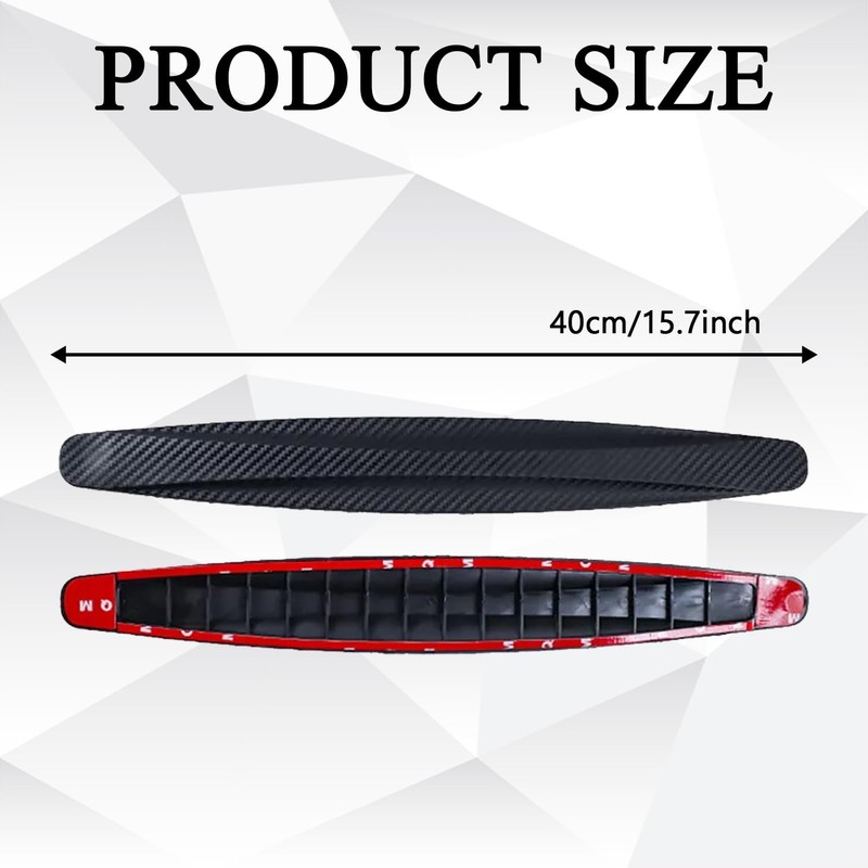 QKYS 2PCS Car Bumper Guard Strip, Scratch-Resistant Anti-Collision Patch, Rubber