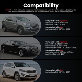 Fuel Injectors Compatible with Hyundai Santa Fe Kia Sorento 2014-2018 Sedona 2014-2014 Cadenza 2014-2017 Azera 2014-2017 Genesis Coupe 2014-2016 Genesis 2015-2016 3.3L 3.8L,Set of 6 GDI
