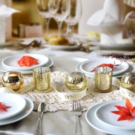 48pcs Assorted Gold Votive Candle Holders Bulk for Table Centerpieces,Mercury Glass Candle Holder for Tea Lights,Wedding Decorations, Christmas/Diwali Decorations for Home,Gold Party Supplies