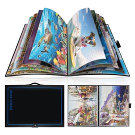 ALL4JIG 500-1000pc Puzzle Storage Folder Binder Keeper for Jigsaw Enthusiasts Puzzle Space-Saving Organizer Accessories for Adults Holds 20 Puzzles, HD Film Pockets Birthday Gifts for Mom & Grandma