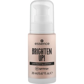 essence BRIGHTEN UP! perfecting primer, Nr. 01, Nude, feuchtigkeitsspendend, abdeckend, grundierend, natürlich, vegan, ohne Parabene, ohne Mikroplastikpartikel, Nanopartikel frei, 3er Pack (3x20ml)