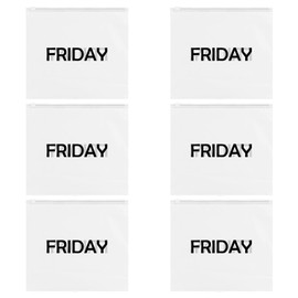 Packing Cubes Days of the Week,6Pcs Friday Frosted Travel Organizer Pouches Packing Cubes Packing Organizers Days of Week Travel Pouches for Suitcase Vacations Home Storage and Organizing Bag