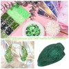 12000 Pcs Green Flatback Pearls and Rhinestones for Crafting, 3-5