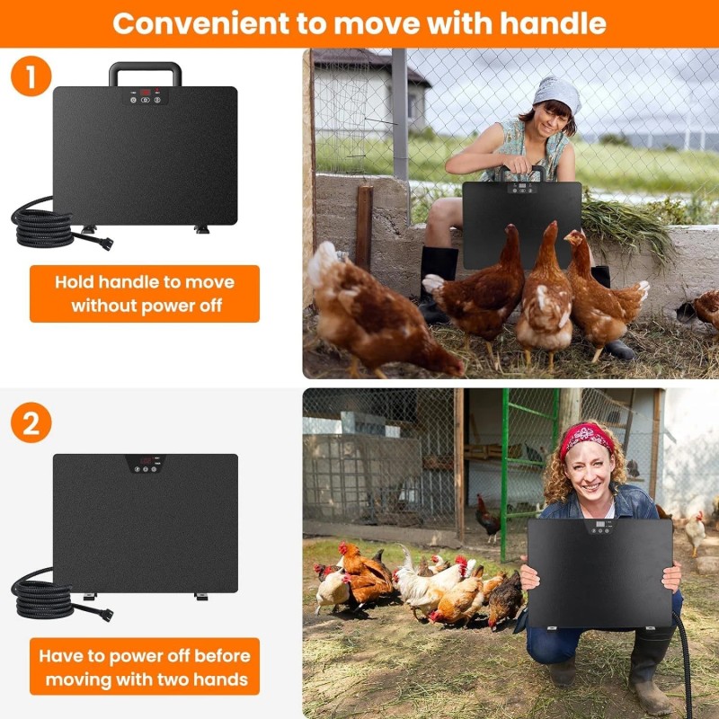 Chicken Coop Heater, Safe Radiant Space Heat Energy Chick Pet