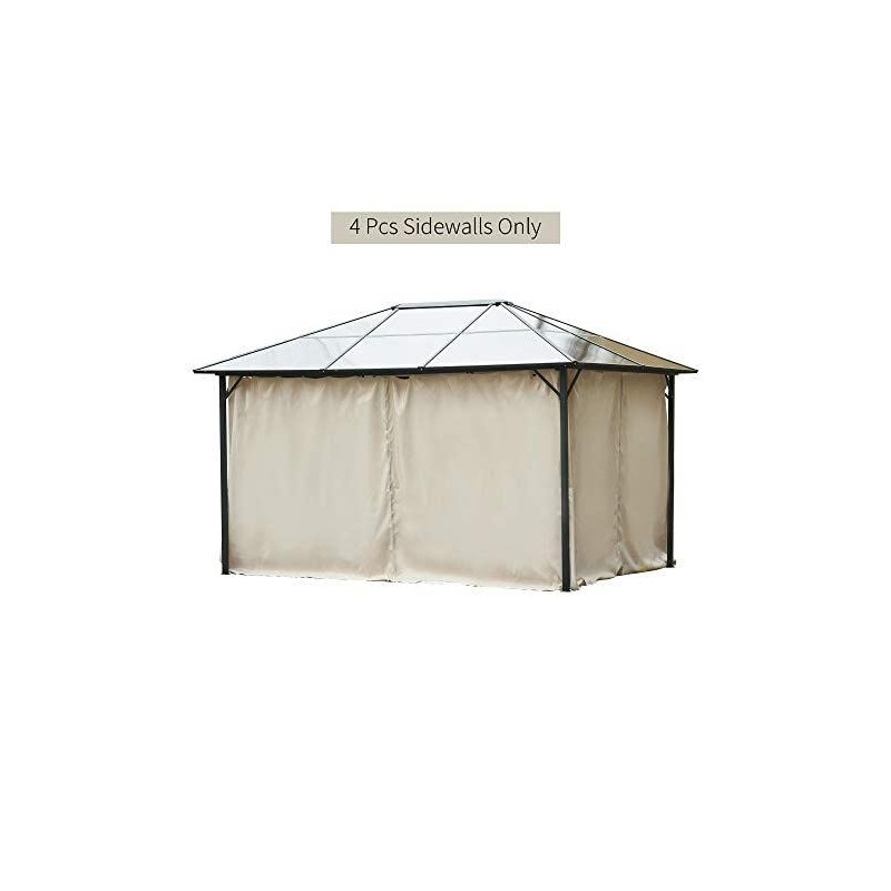 Outsunny 10' x 12' Universal Gazebo Sidewall Set with Panels,