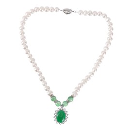 SHOWERORO Unique Pearl Necklace Natural Freshwater Elegant Accessory for Engagement Party
