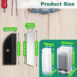 Feekoon 2-1/2" Replacement (10) Blades & (3) Anvils & (2) Storage Boxes, Cutting Tool Compatible with Craftsman Ronan Handi-Cut 301/330/37310/37300/37250