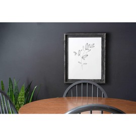 BarnwoodUSA | Farmhouse Style Rustic 24x36 Picture Frame | Signature Molding | 100% Reclaimed Wood | Rustic | Smoky Black