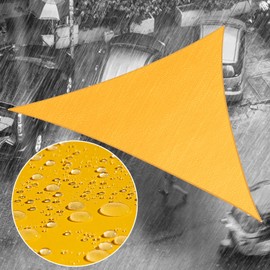 Royal Shade 10' x 13' x 16.4' Yellow Triangle Waterproof Sun Shade Sail Order to Make rsTADT16 Canopy Awning, UPF50+ 98% UV Blockage Water Resistant, Outdoor Backyard Patio Garden (We Customize)