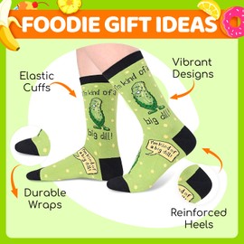 HAPPYPOP Funny Gifts for Women - Pickle Socks for Teen Girls, Novelty Crazy Silly Cute Socks, Stocking Stuffers