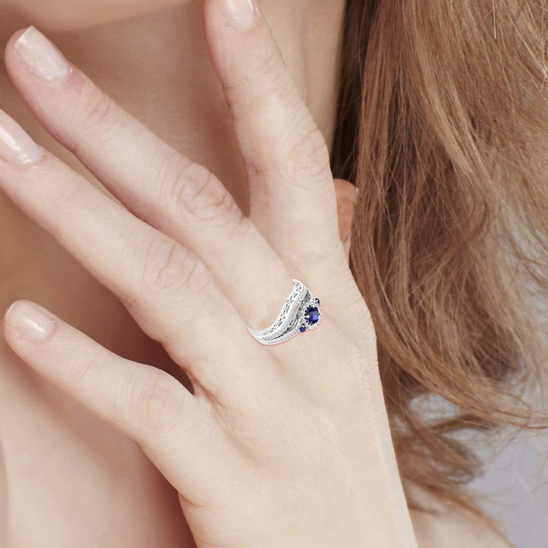 Belinda Jewelz - Anillo de compromiso para mujer (plata platino)