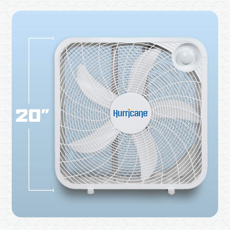 Hurricane 2-Pack Classic Floor Mount Box Fan w/ 3 Quiet