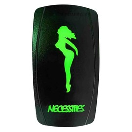 50 Caliber Racing 50 Caliber Racing Rocker Switch ON/Off LED Backlit -Necessities- UTV, Auto, Boat 20A 12V (Green)