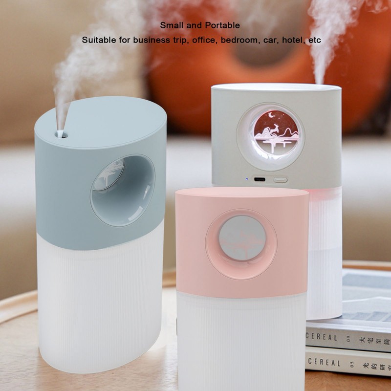 Mini Humidifier Quiet USB Rechargeable Fine Mist Portable Desktop Humidifier