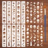 FINGERINSPIRE 2PCS Horror Elements Stencils for Painting with Brush 30x30cm