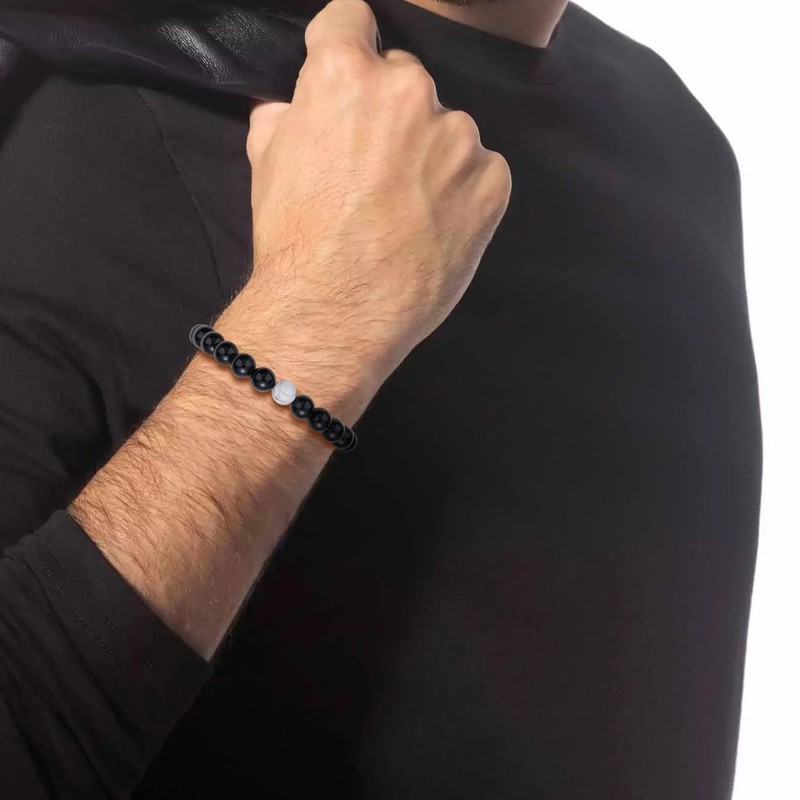 COAI Partner Bracelets with Magnet, Schorl howlite, Schorl