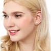 6 Pairs Stainless Steel Stud Earrings Set,Stainless Steel Hypoallergenic Cubic