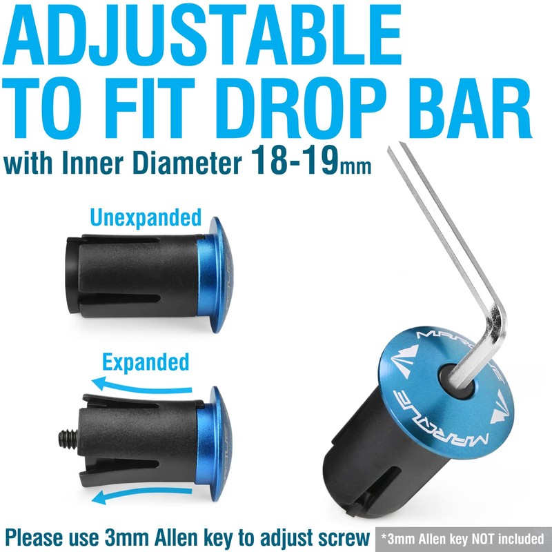 Marque Alloy Enz Handle Bar End Plugs – 2PCS per