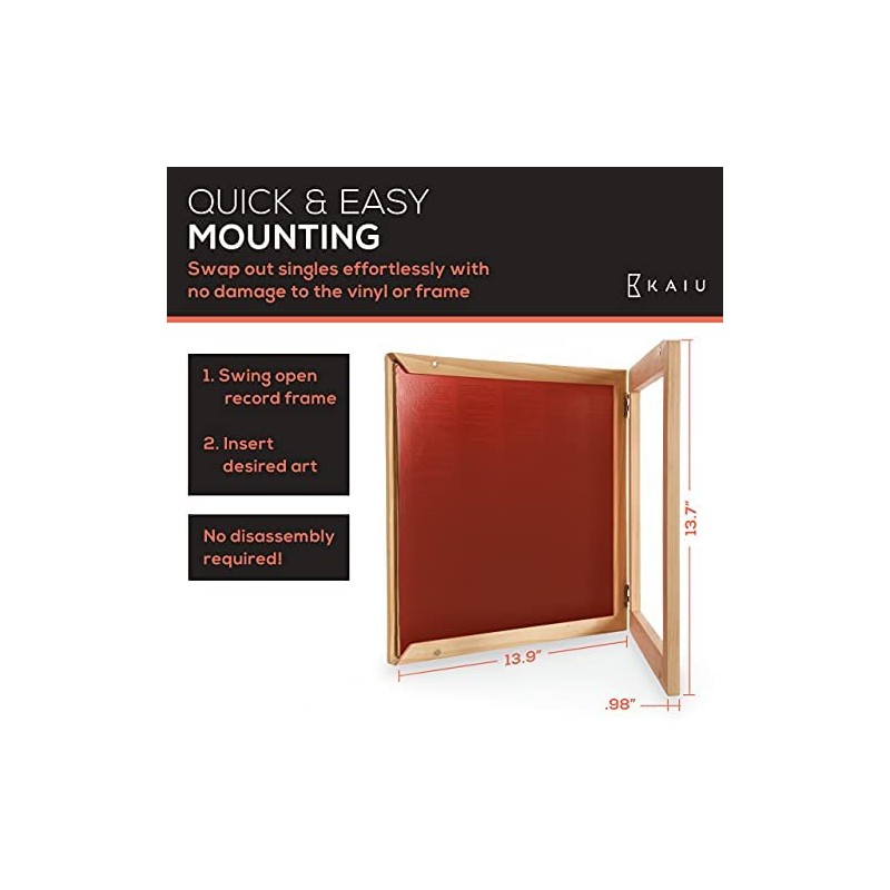 KAIU Vinyl Frame – Solid Wood and Clear Acrylic Wall