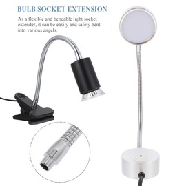 2 Piezas Mangueras Flexibles Universal Patas para Focos, Cisnes, Postes de Luz y Lámparas de Mesa Accesorios de Metal Extensibles Ideal para Planchas