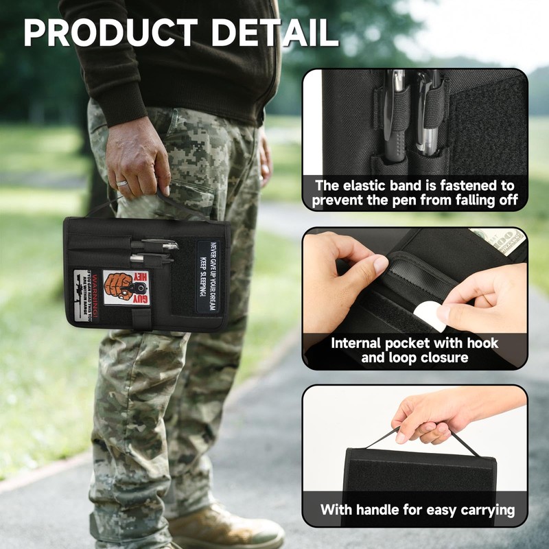 Homakover Black OCP Military Log Book Cover, 5.5”X 8” Tactical