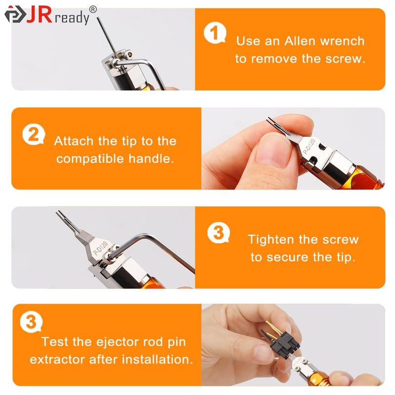 JRready ST5280 2PCS P-D120 Replacement Tips for DAP-D120 Ejector Rod