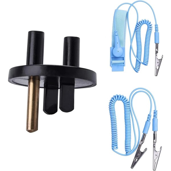 Iuzit Grounding Plug Esd Wrist Strap Grounding Wire Set For