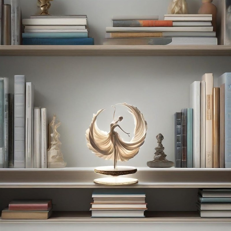 YORISMAL Charming Ballerina Acrylic Statue Women Modern Desk Decoration with