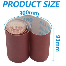 SenmaiTools 3 m x 93mm Sandpaper Roll, Ideal for Sanding Walls and Woodwork, Hand Sanding, Multi-Purpose Sandpaper（Grits 120）