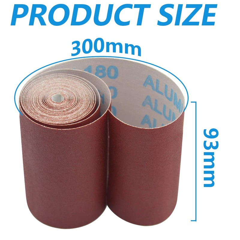 SenmaiTools 3 m x 93mm Sandpaper Roll, Ideal for Sanding