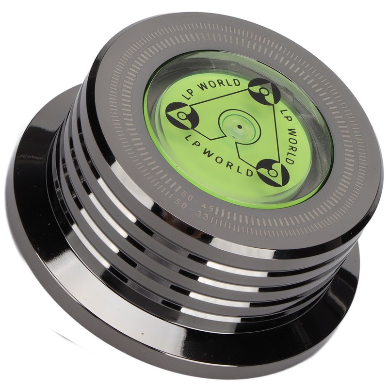 Record Weight Stablizer Aluminum Turntable Disc Clamp with Bubble Leveling