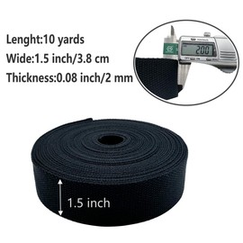 Dortrue 1.5 Inch Heavy Cotton Webbing 10 Yard Webbing Straps for Bags Handles,Tote Bag Webbing，Cloth Belt,Making Outdoor Supplies