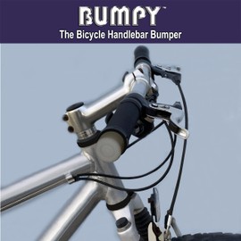 BUMPY Rubbery Bicycle Handlebar End Plugs, Innovative Design, Bumpers Made of Durable Colorful Silicone, Expands to Lock in Place, Adds Safety & Style, One Pair (Gray), One Size