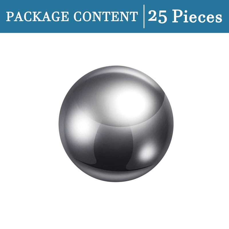 QUARKZMAN Pack of 25 1/2 Inch Bearing Steel Balls Carbon