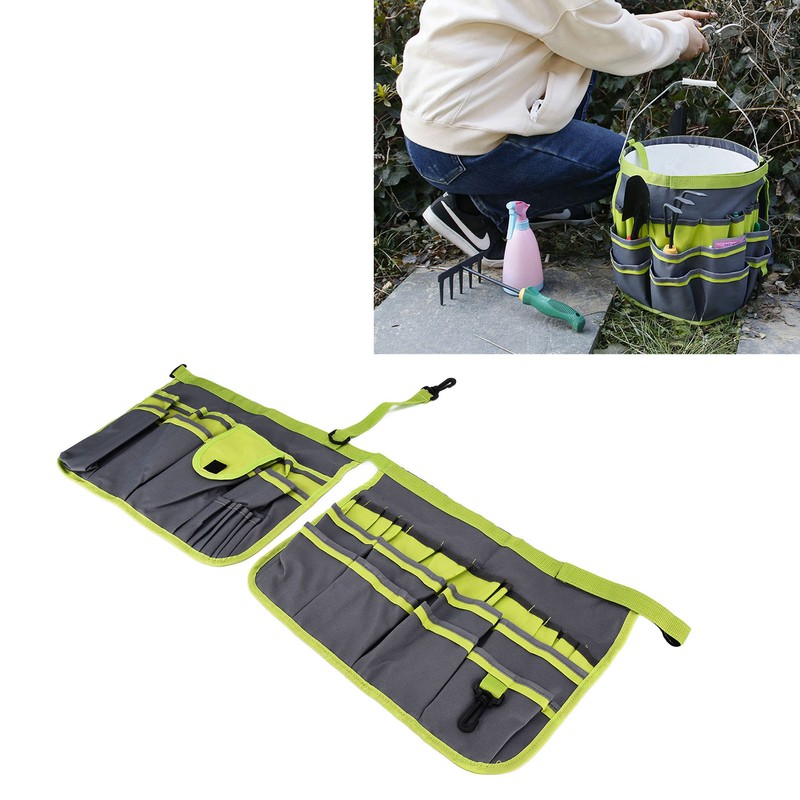 34 Pocket Garden Tool Bucket Bag Color Matching Tool Storage