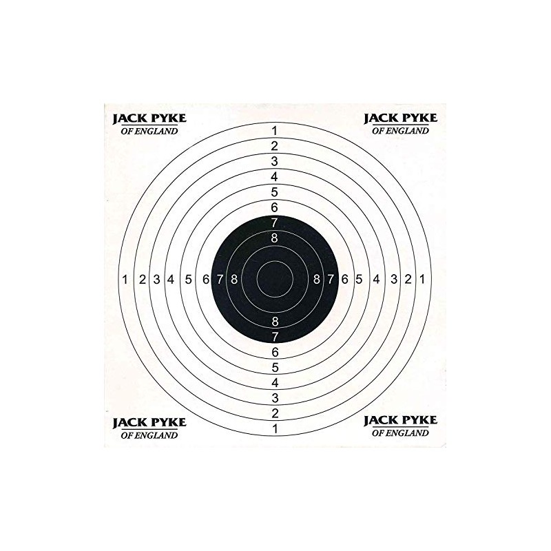 JACK PYKE 100 Paper Shooting Targets 14 x 14cm |