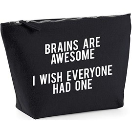 Hippowarehouse Brains Are Awesome I Wish Everyone Had One printed make up cosmetic wash bag 18x19x9cm