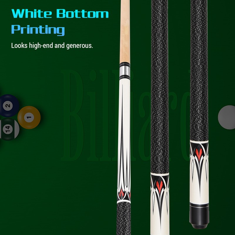 Pool Sticks 147cm / 57.9in Maple Fancy Nine-Ball Cue Double-Section Billiard