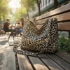 Bolsa Tote Estampado Leopardo Gran Capacidad Para Mujer Leopardo Café
