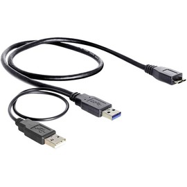 DeLOCK Kabel USB 3.0-A Stecker auf USB 3.0-micro B Stecker/USB 2.0-A Stecker