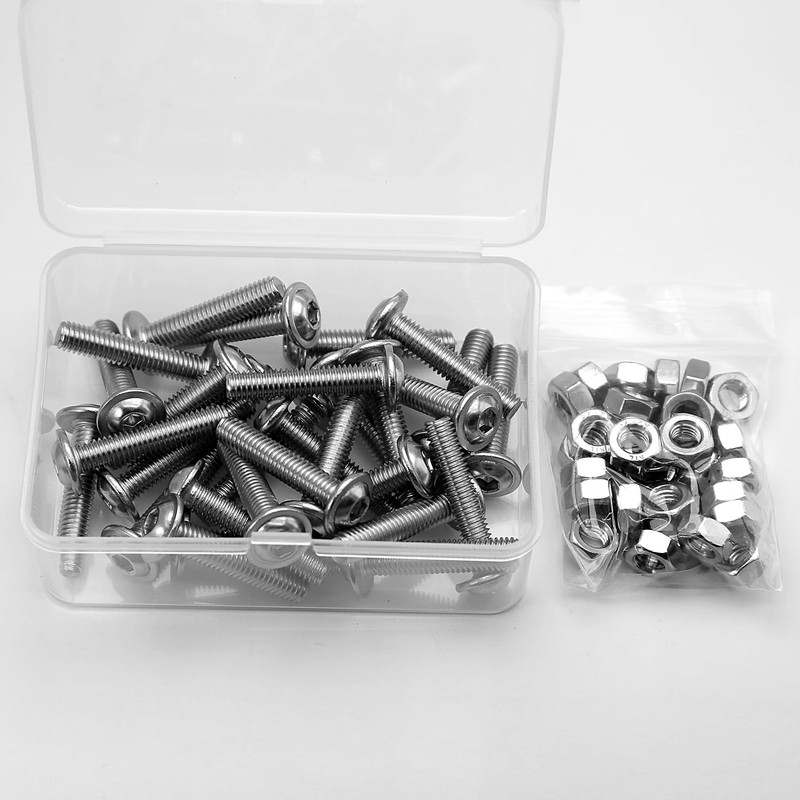 (30 pcs) M6 x 20mm Hex Socket Screws with Flange